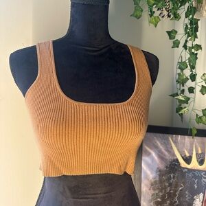 Ribbed Tan Tank Top